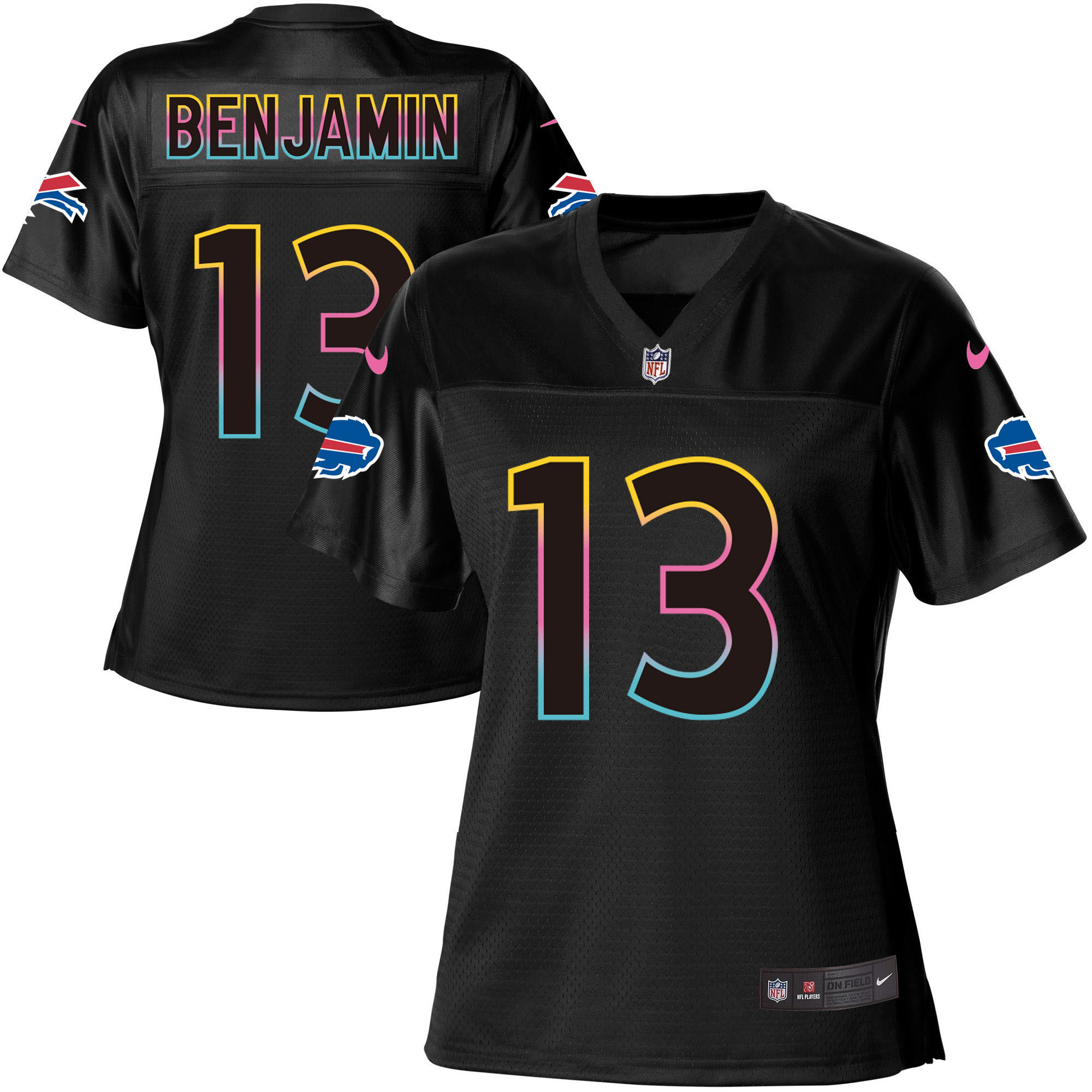Nike Bills #13 Kelvin Benjamin Black Women's NFL Fashion Game Jersey